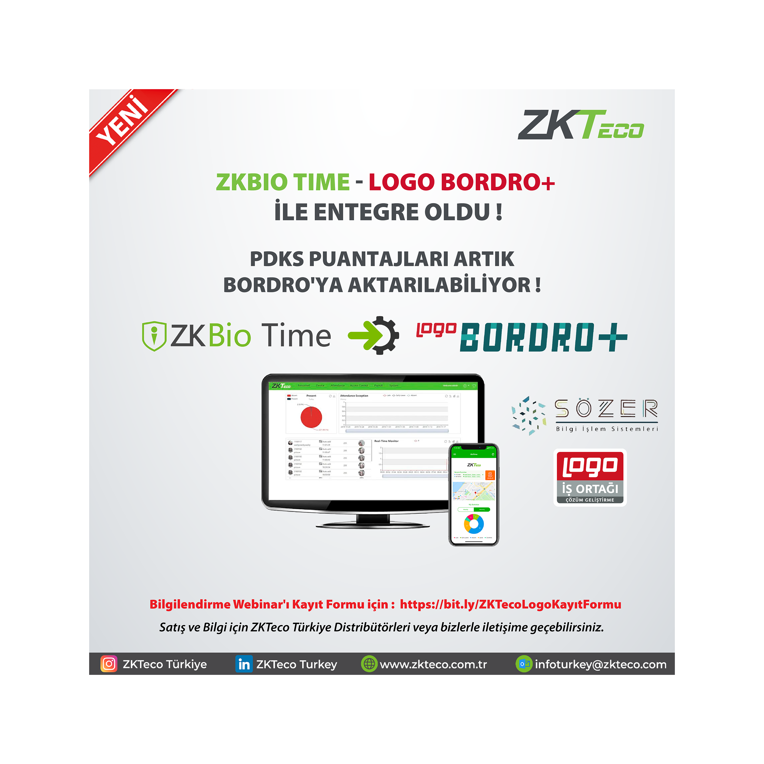 ZKTECO - LOGO BORDRO+ ENTEGRASYONU